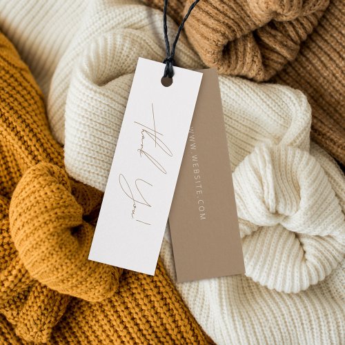 Neutral Business Thank You Label Hang Tag