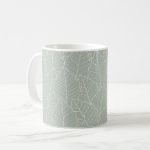 Neutral calming leaves coffee mug