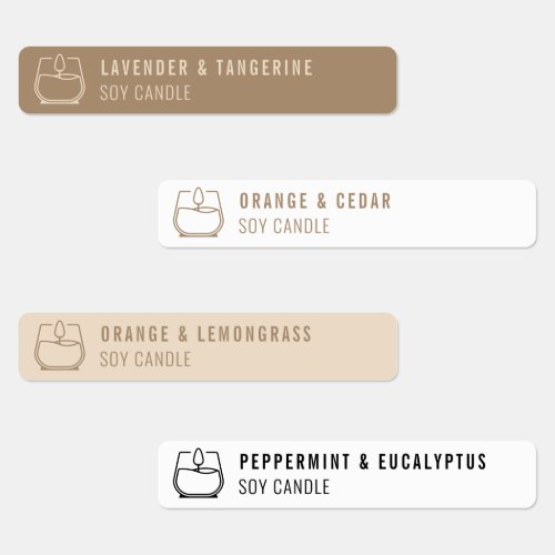 Neutral Candle Tamper_proof Seal Logo Assorted Labels