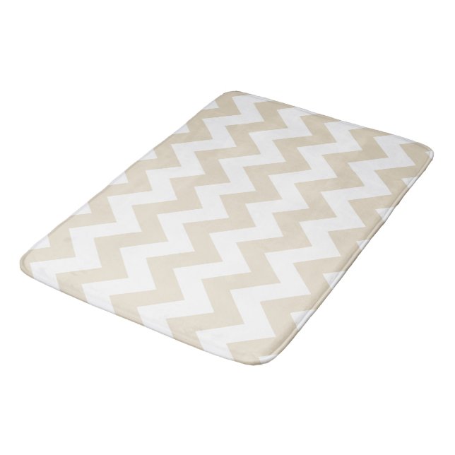 Neutral Chevrons Bathroom Mat (Angled)