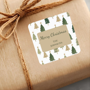 Neutral Christmas Tree Family Sticker