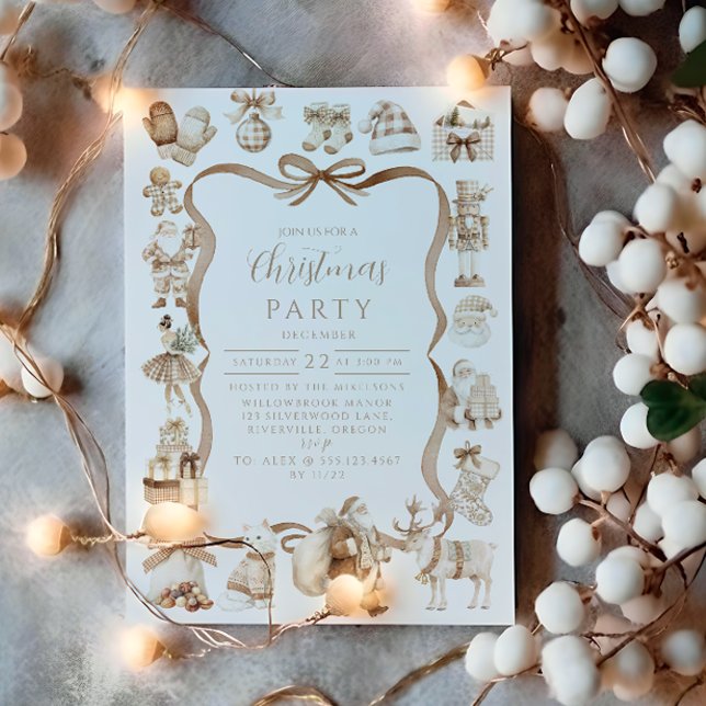 Neutral Christmas Wonderland Invitation (Creator Uploaded)
