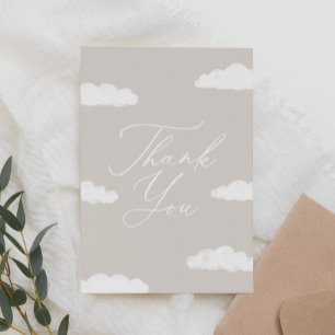 Neutral Cloud Nine Baby Shower Thank You Card