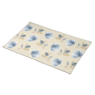 Neutral Coastal Shell Botanical Cloth Placemat