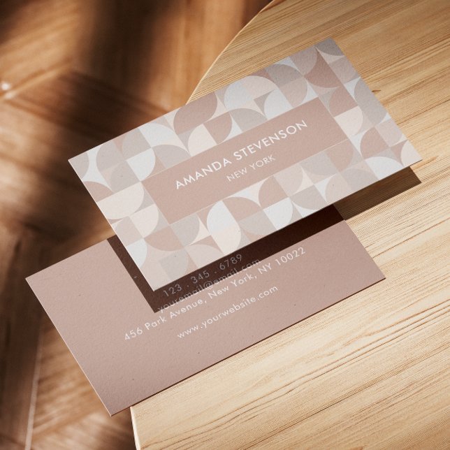 Neutral color geometric pattern II Business Card (Creator Uploaded)
