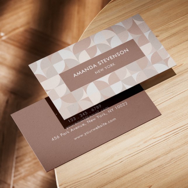 Neutral color geometric pattern II Business Card (Creator Uploaded)
