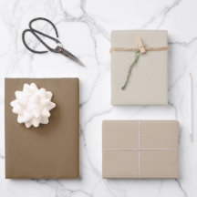 Neutral Color Palette Wrapping Paper Set