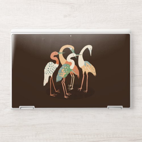 Neutral Color Pop Art Cranes   HP Laptop Skin