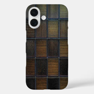 Neutral Colored Block Corduroy Look iPhone 16 Case