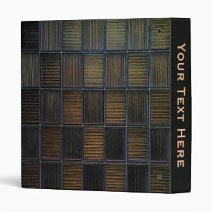 Neutral Colored Block Corduroy Look Custom Text 3 Ring Binder
