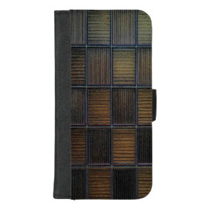 Neutral Colored Block Corduroy Look iPhone 8/7 Plus Wallet Case