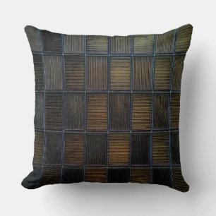 Neutral Colored Block Corduroy Look Throw Pillow