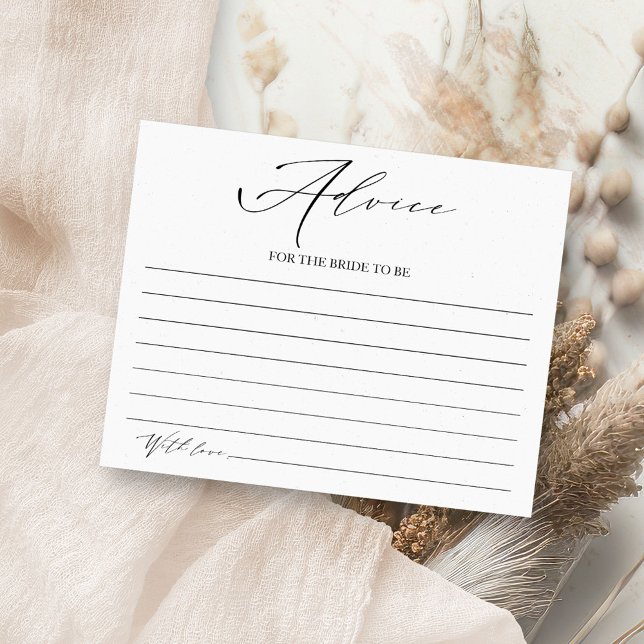 Neutral Colors Boho Bridal Shower Advice Cards (Creator Uploaded)