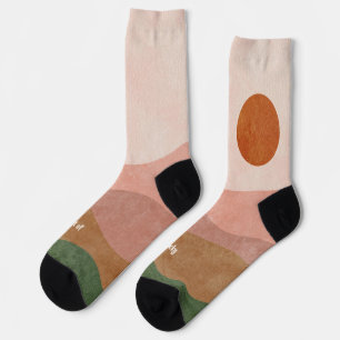 Neutral colors Boho Sunset on four layers Socks