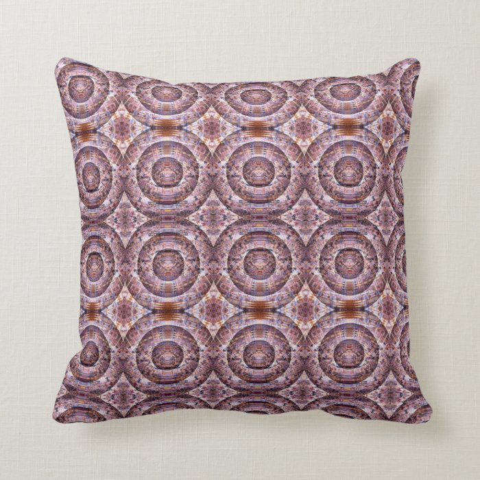 Neutral Colors Circle Pattern Throw Pillows