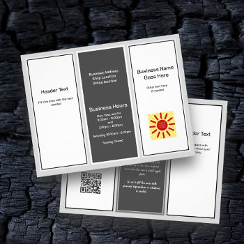 Neutral Colors Tri-fold Business Advertising Flyer by millhill at Zazzle
