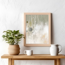 Neutral Contemporary Abstract art Poster