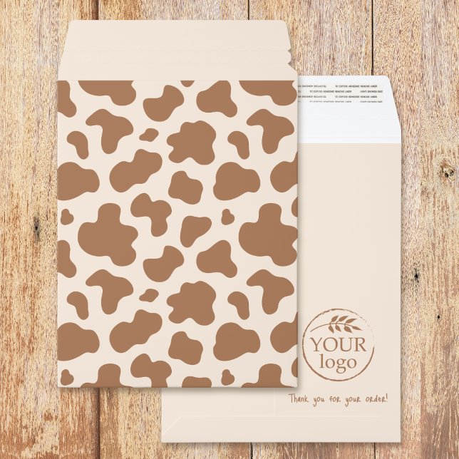 Neutral Cow Print Western Small Business Packaging Envelope Mailers (Creator Uploaded)