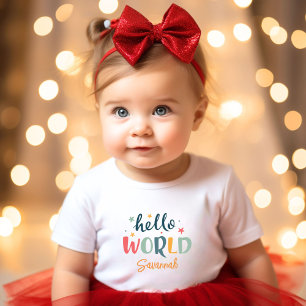 Neutral Custom Name Baby Shower baby  Bodysuit