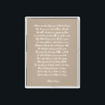 Neutral Custom Poem Print on Canvas<br><div class="desc">Add your favorite poem or verse to this high quality gallery wrap canvas. Customize the text,  font and size to make a memorable gift for yourself or loved one to admire and be inspired for years to come.</div>
