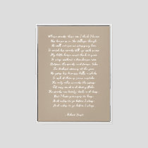 Neutral Custom Poem Print on Canvas