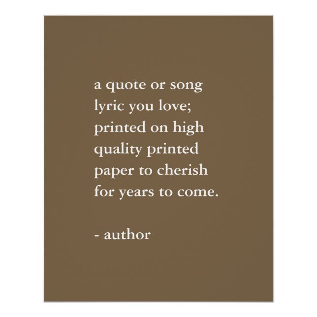 Neutral Custom Quote Print (Front)