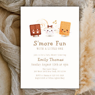 Neutral Cute Whimsical S'more Fun Baby Shower  Invitation