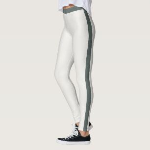 Neutral Dark Metallic Shimmers Personalized Stripe Leggings
