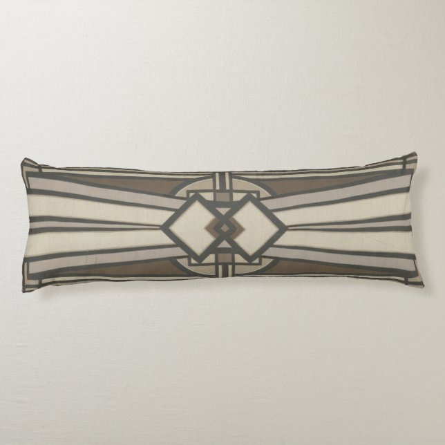 Neutral Deco Panel I Body Pillow (Back)