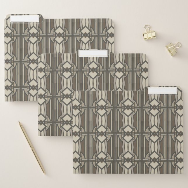 Neutral Deco Panel I File Folder (Set)