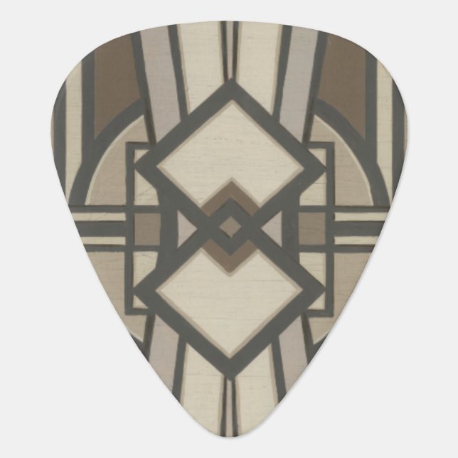 Neutral Deco Panel I Guitar Pick (Front)