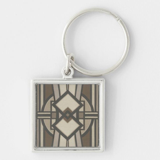 Neutral Deco Panel I Keychain (Front)