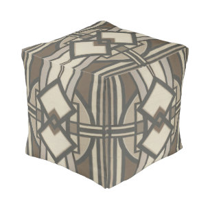 Neutral Deco Panel I Pouf