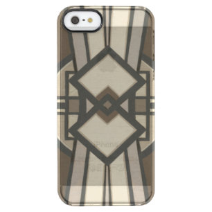 Neutral Deco Panel I Clear iPhone SE/5/5s Case
