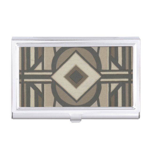 Neutral Deco Panel II Case For Business Cards (Front)