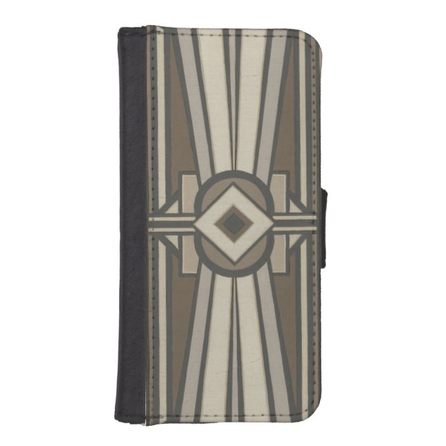 Neutral Deco Panel II iPhone Wallet Case (Front)