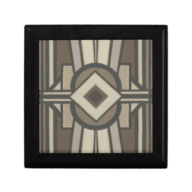 Neutral Deco Panel II Jewelry Box (Front)