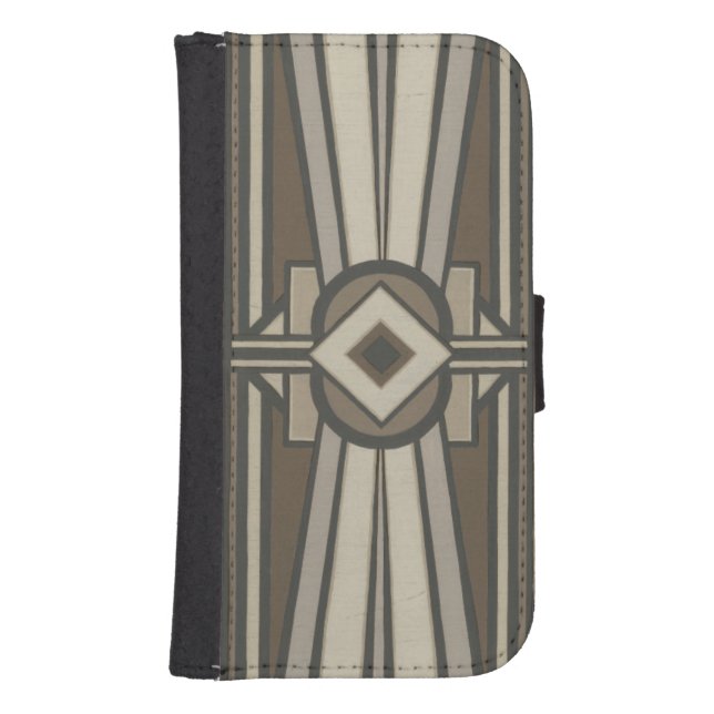 Neutral Deco Panel II Samsung Galaxy Wallet Case (Front)