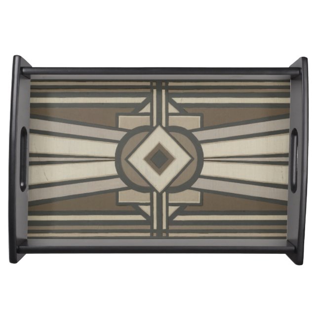 Neutral Deco Panel II Serving Tray (Front)