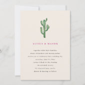 Neutral Desert | Cactus Wedding Invitation (Front)