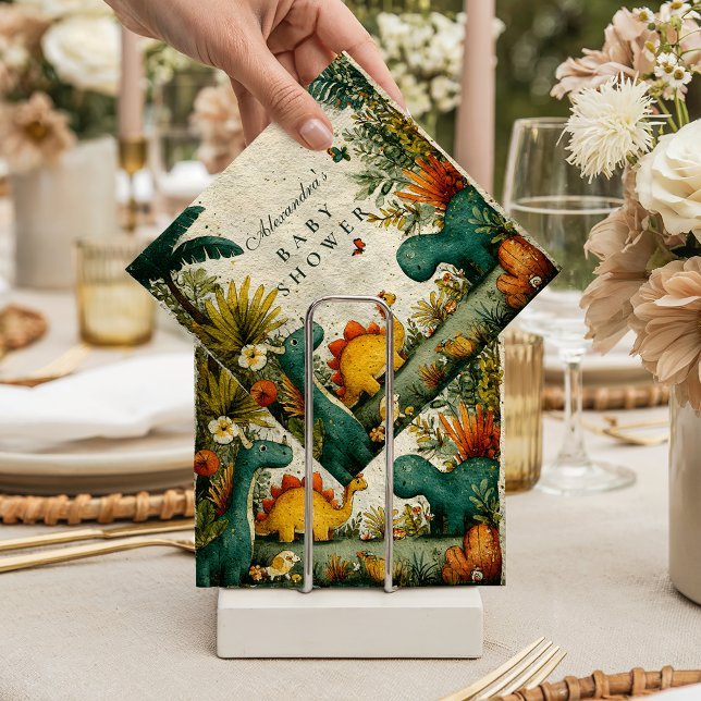 Neutral Dinosaur Baby Shower Napkins (Creator Uploaded)