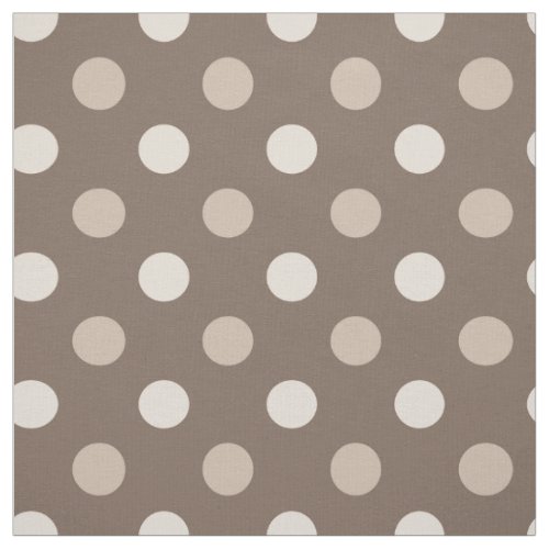 Neutral Earth Brown Polka Dots Design  Fabric
