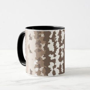 Neutral Earth Camo Irregular Abstract Design Mug