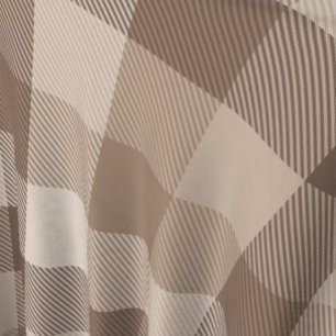 Neutral Earth Tan Checkered Gingham Plaid  Fabric