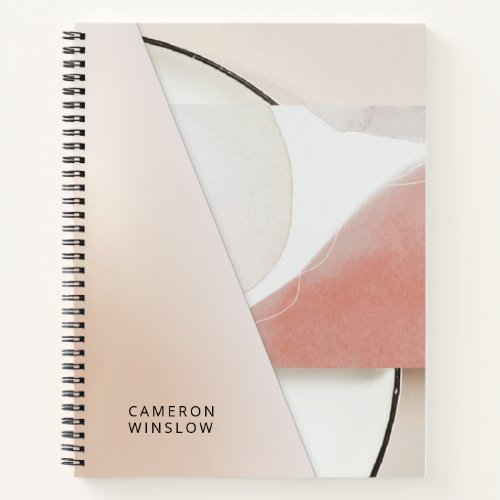 Neutral Earth_Tone Modern Abstract Notebook