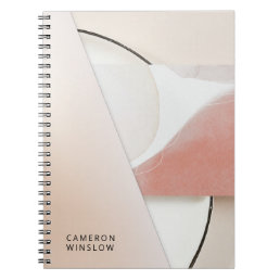 Neutral Earth-Tone Modern Abstract Notebook