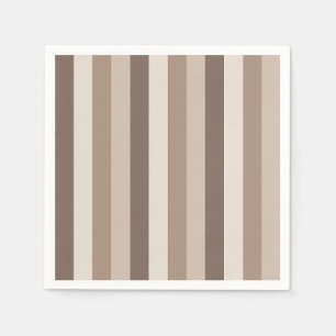 Neutral Earth Tones Stripes Pattern Design Napkins