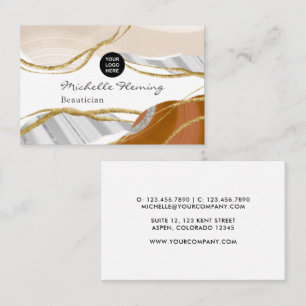 Neutral Earthy Agate Business Card