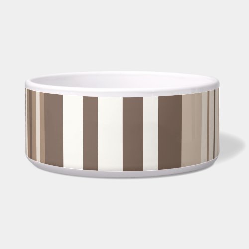 Neutral Earthy Tone Stripes Pattern Design  Bowl
