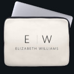 Neutral Elegant Modern Minimalist Monogram Name Laptop Sleeve<br><div class="desc">Enhance your iPad's style and protection with our Classic Elegant Modern Minimalist Monogram iPad Sleeve. Merging timeless sophistication with contemporary minimalism, this meticulously designed accessory elevates your tablet experience. Crafted with precision and attention to detail, this iPad sleeve is not just a practical item; it's a personalized statement of refined...</div>